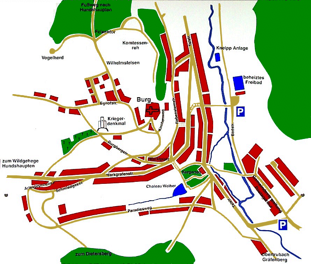 Ortsplan von Markt Egloffstein und Umgebung, 112 kByte