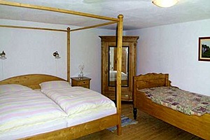 Ansicht des Schlafzimmers in der Ferienwohnung Tal